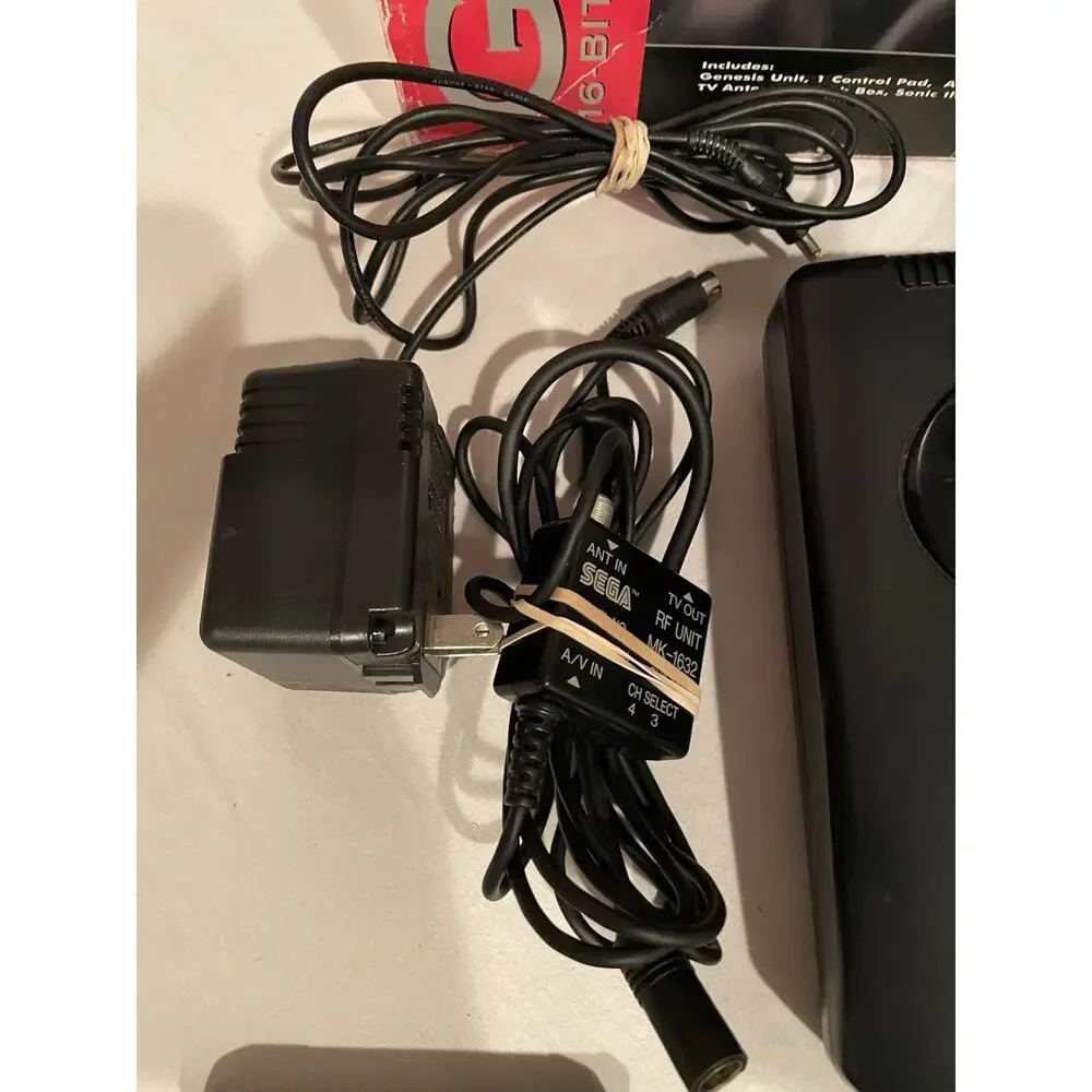 Sega Genesis Model 2 Console Sonic The Hedgehog 2 W/7 Added Games - Tested